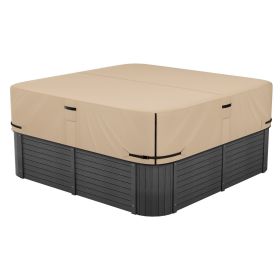 Outdoor Hot Tub Cover 90 x 90 x 20 Inch Weatherproof and Waterproof Brown
