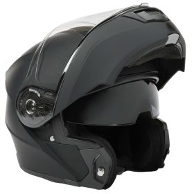 Adult Modular Motorcycle Helmet with Sun Shield, Medium Size, Black, Ventilated and Washable Interior