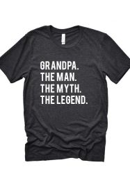 Grandpa Tee (Color: Charcoal, size: S)