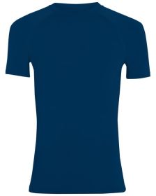 Adult Hyperform Compression Short-Sleeve Shirt - WHITE - 2XL (Color: NAVY, size: XL)