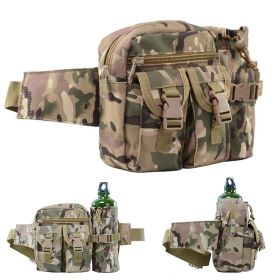 Camouflage Fishing Multifunctional, Lua Water Bottle Bag, Worker Waist Pack, Sports Outdoor Tactical Men's Waist Packs (Color: camouflage)